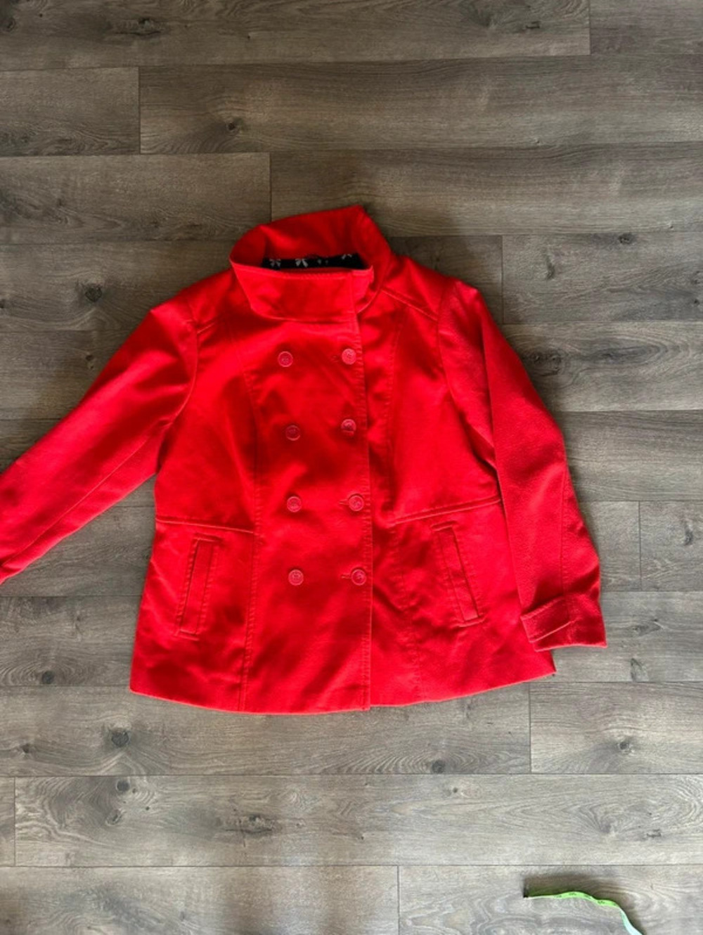 torrid L/XL equivalent red double-breasted peacoat